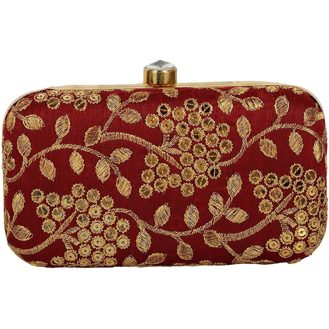 TOOBA Women s Grapes Work Box Clutch (Mahroon, Red GREPES 7X4)