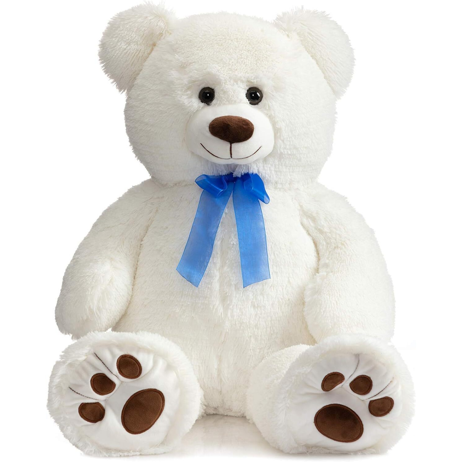 HUG  n  FEEL SOFT TOYS 4 Feet White Giant Teddy Bear Soft, Plush, And Cuddly Stuffed Animal For Kids, Birthdays, Anniversaries, Valentine S Day, And Special Occasions Large Huggable