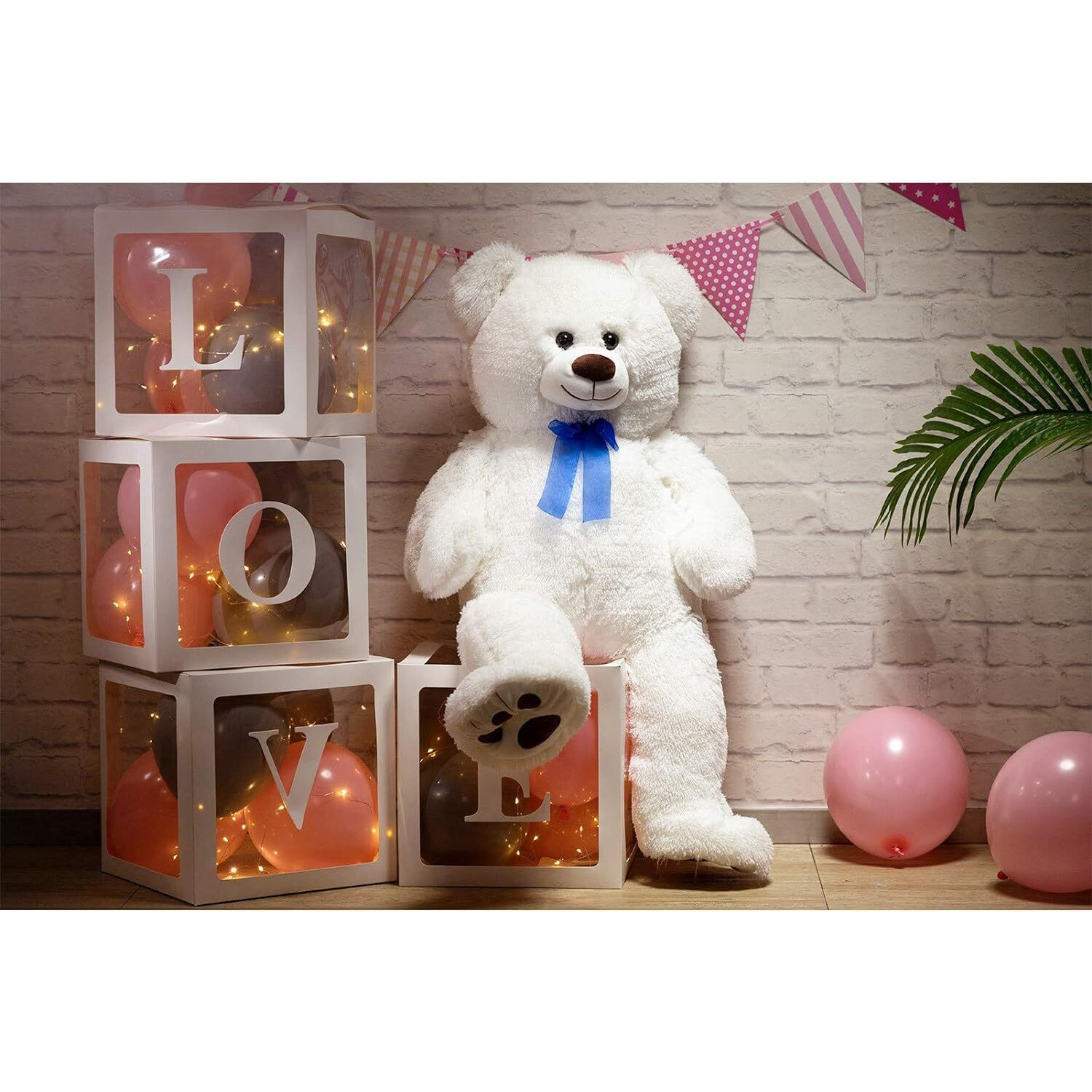 HUG  n  FEEL SOFT TOYS 4 Feet White Giant Teddy Bear Soft, Plush, And Cuddly Stuffed Animal For Kids, Birthdays, Anniversaries, Valentine S Day, And Special Occasions Large Huggable