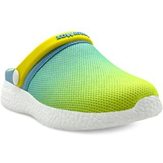 KazarMax Unisex-Child Lemon & Turquiose Clog - 9 Kids UK