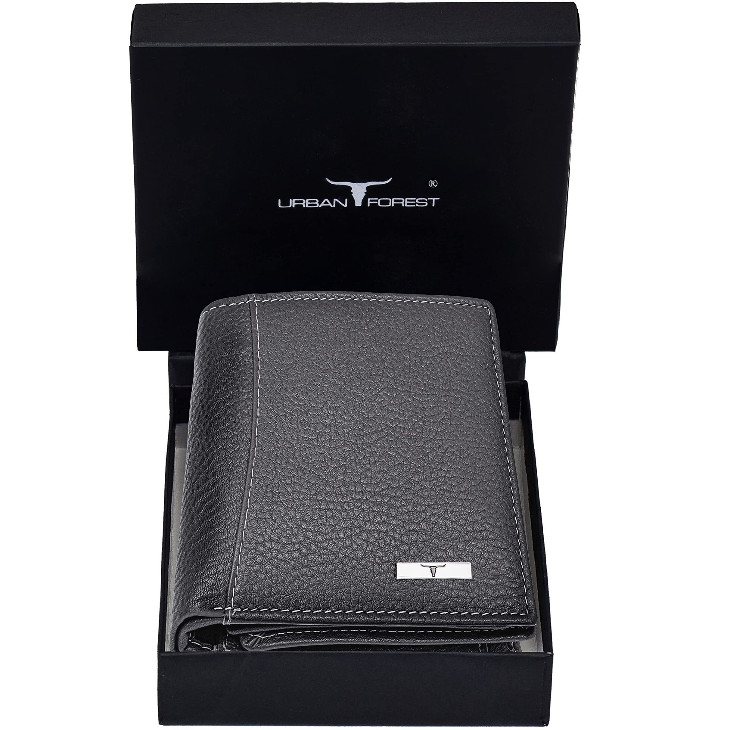 URBAN FOREST Men s Leather Wallet (UBF130GRY1018, Grey)