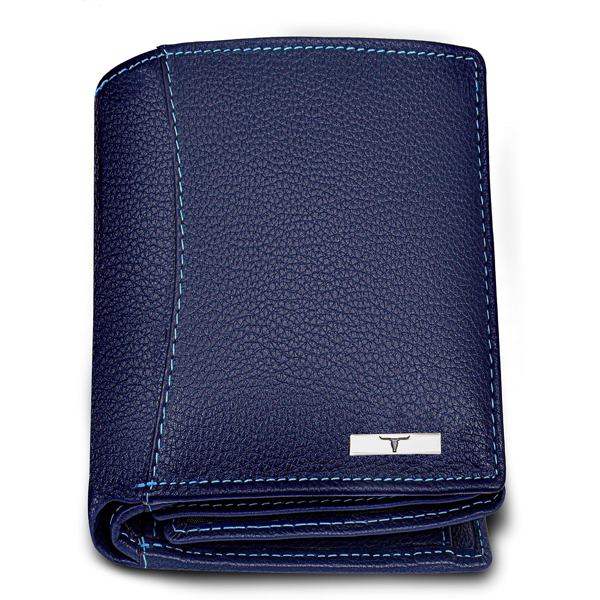 URBAN FOREST Men s Leather Wallet (UBF130BLU1018, Blue)