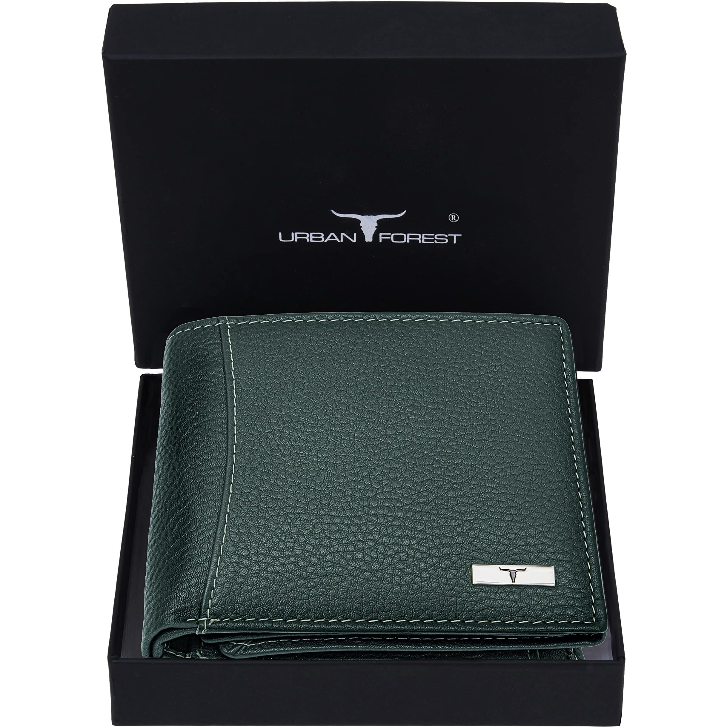 Urban Forest Oliver Green Leather Wallet for Men, 6 Card Slot