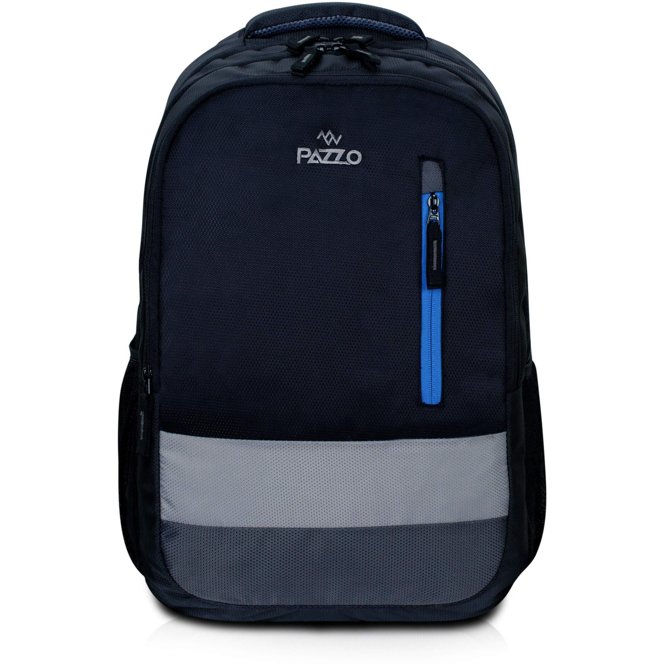 PAZZO Alto Standard Backpack For Men s, Grey |40L Water Resistant School Bags For Boys | 3 Compartments | Stylish & Durable | College Bags For Men s/College Bag For Girls | 1Yr Warranty