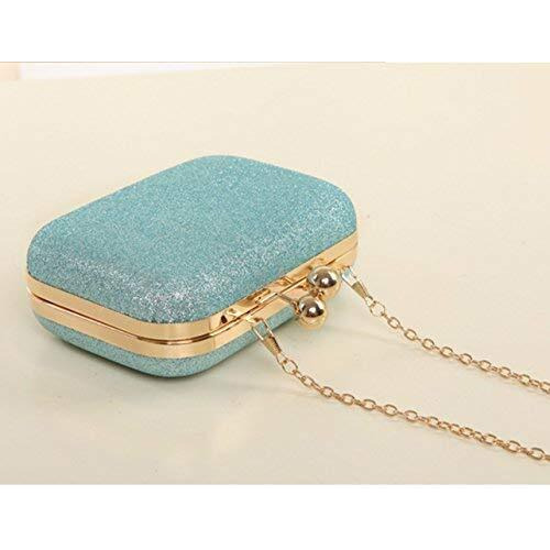 Tooba Womens Handicraft Beautiful Bling Box Clutch Bag Purse For Bridal, Casual, Wedding (Green)
