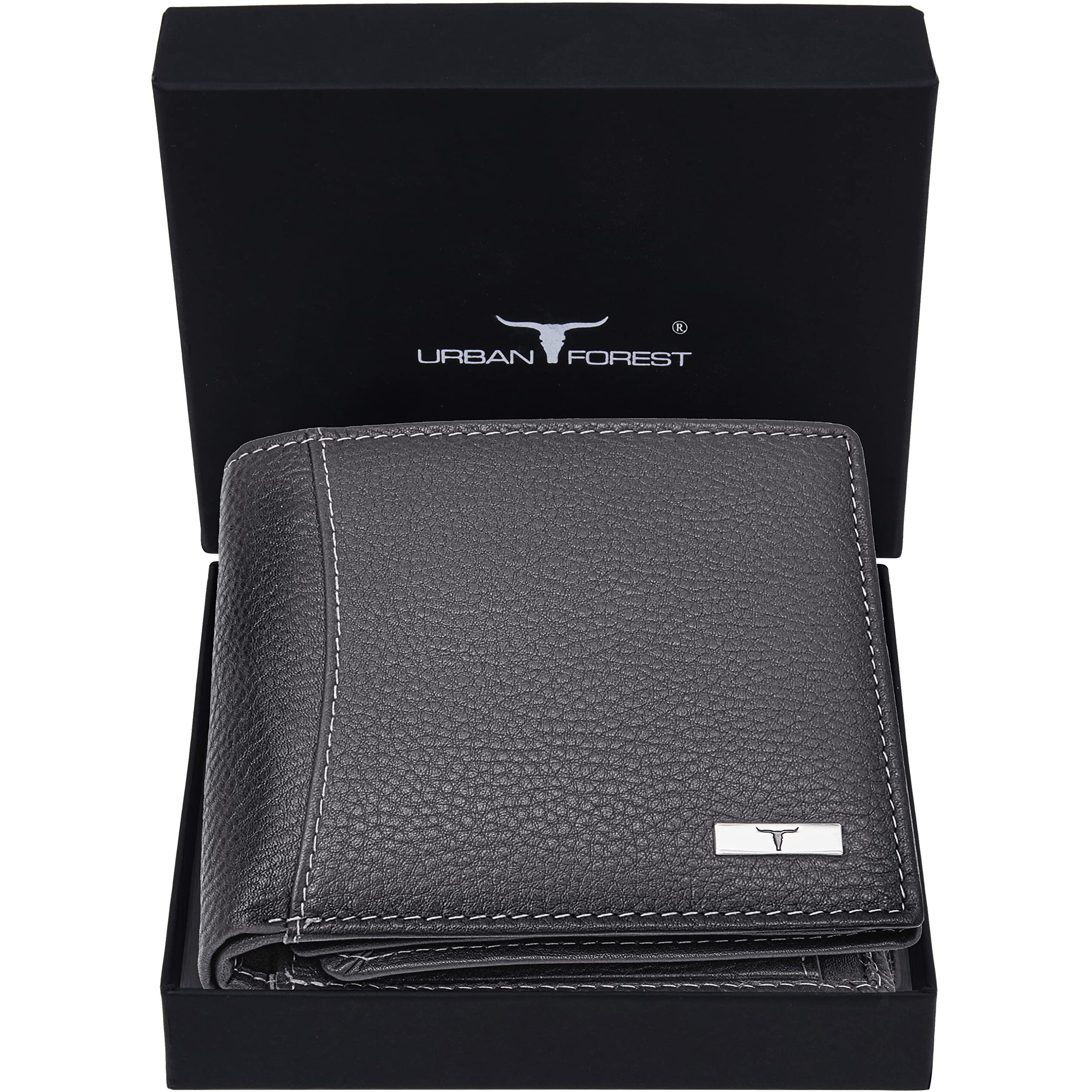 URBAN FOREST Oliver Grey Leather Wallet for Men