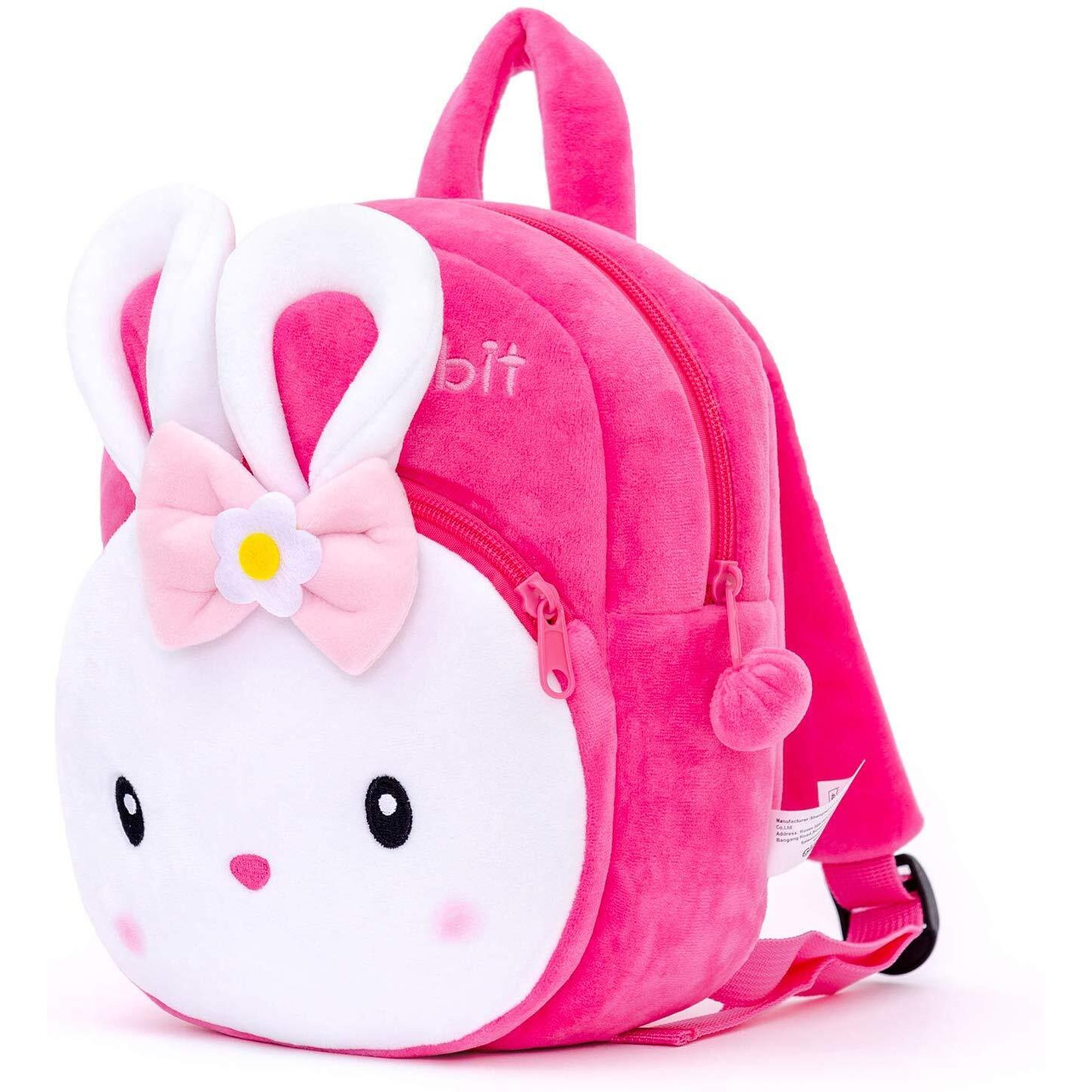 Frantic Kids Soft Cartoon Animal Travelling School Bag Soft Plush Backpacks Boys Girls Baby For 2 To 5 Years Baby/Boys/Girls Nursery, Preschool, Picnic(Konggi2020, Sky Blue)