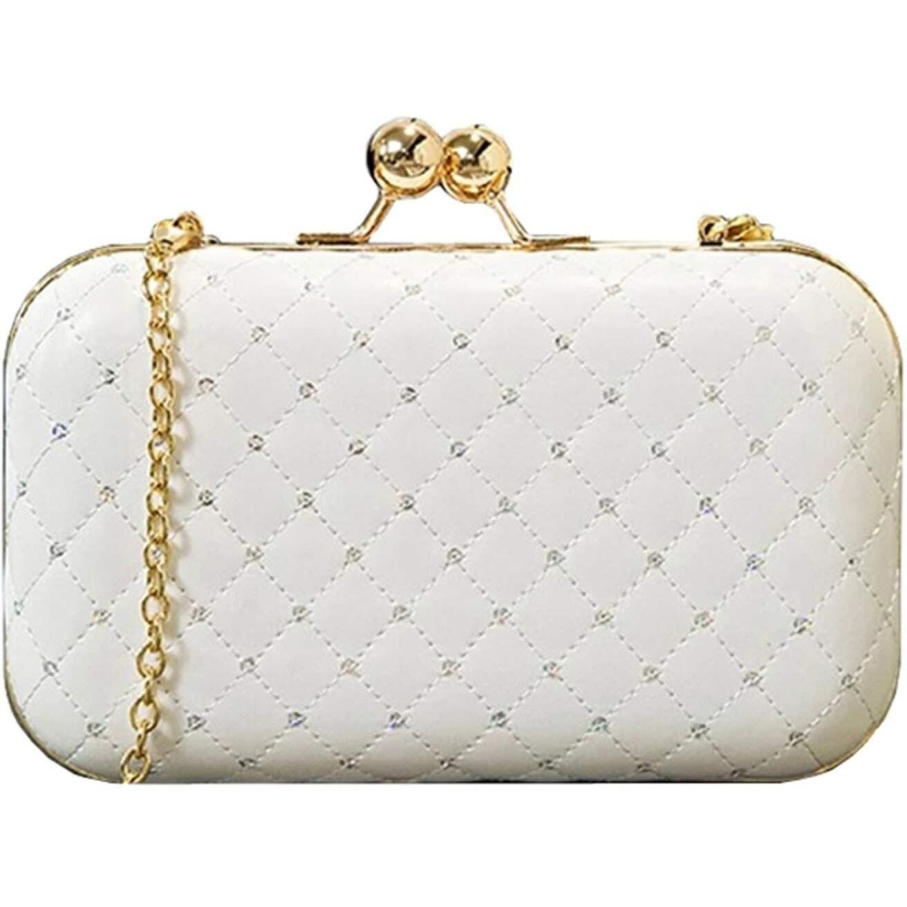 TOOBA Womens Handicraft Hand Embroidered Box Clutch Bag Purse For Bridal, Casual, Wedding