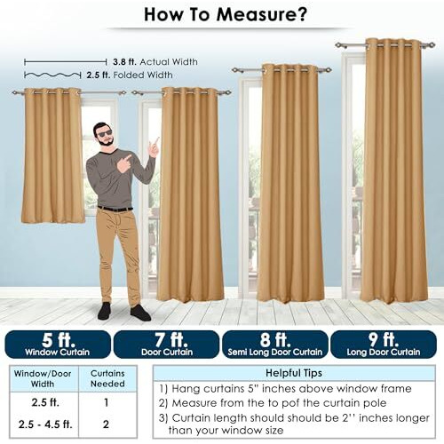Story@Home Blackout Long Door Curtains 9 Feet Set of 2 | Plain Printed | 85% Room Darkening | Thermal Insulated Curtains | Curtain for Living Room | (116 x 275 cm, Mustard) | Perfect for Home Decor