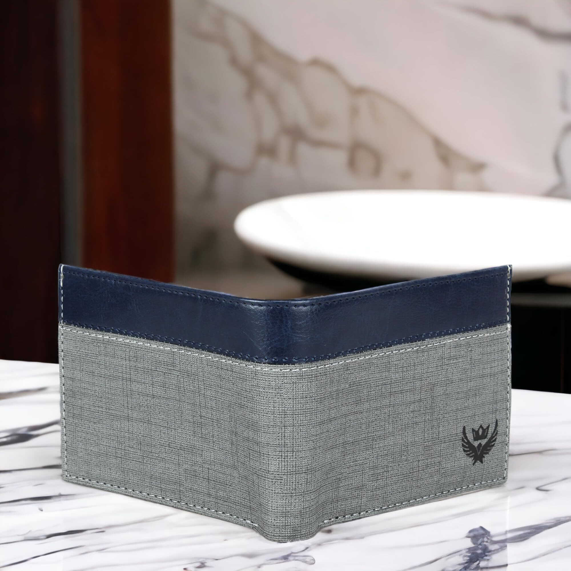 LORENZ fabric Casual Grey Wallet for Men|Wallet for Boys WL-15