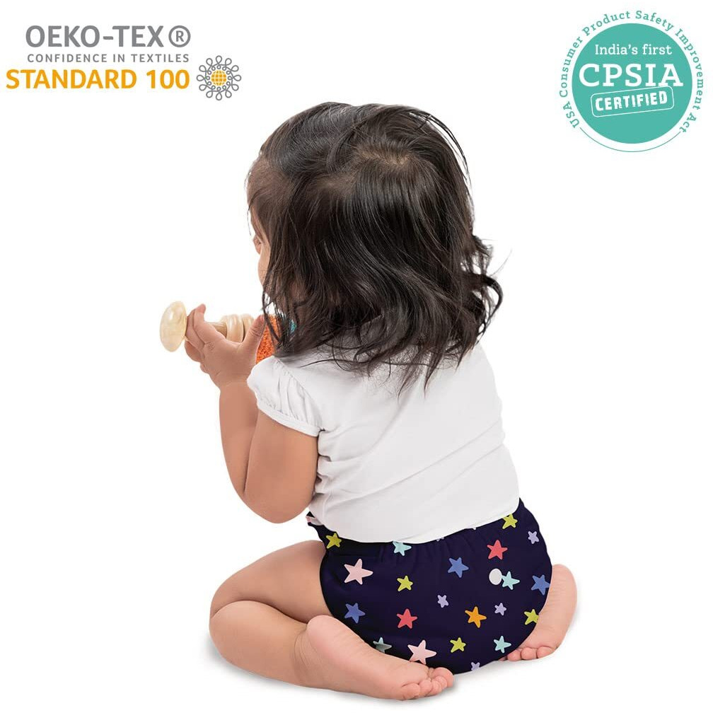 superbottoms BASIC Pack of 3 Reusable Cloth Diaper for babies 0-3 Years | Freesize Adjustable, Washable and Reusable Cloth Diaper | Outer Shell only | (WITHOUT dry feel pad /soaker) | Print may vary