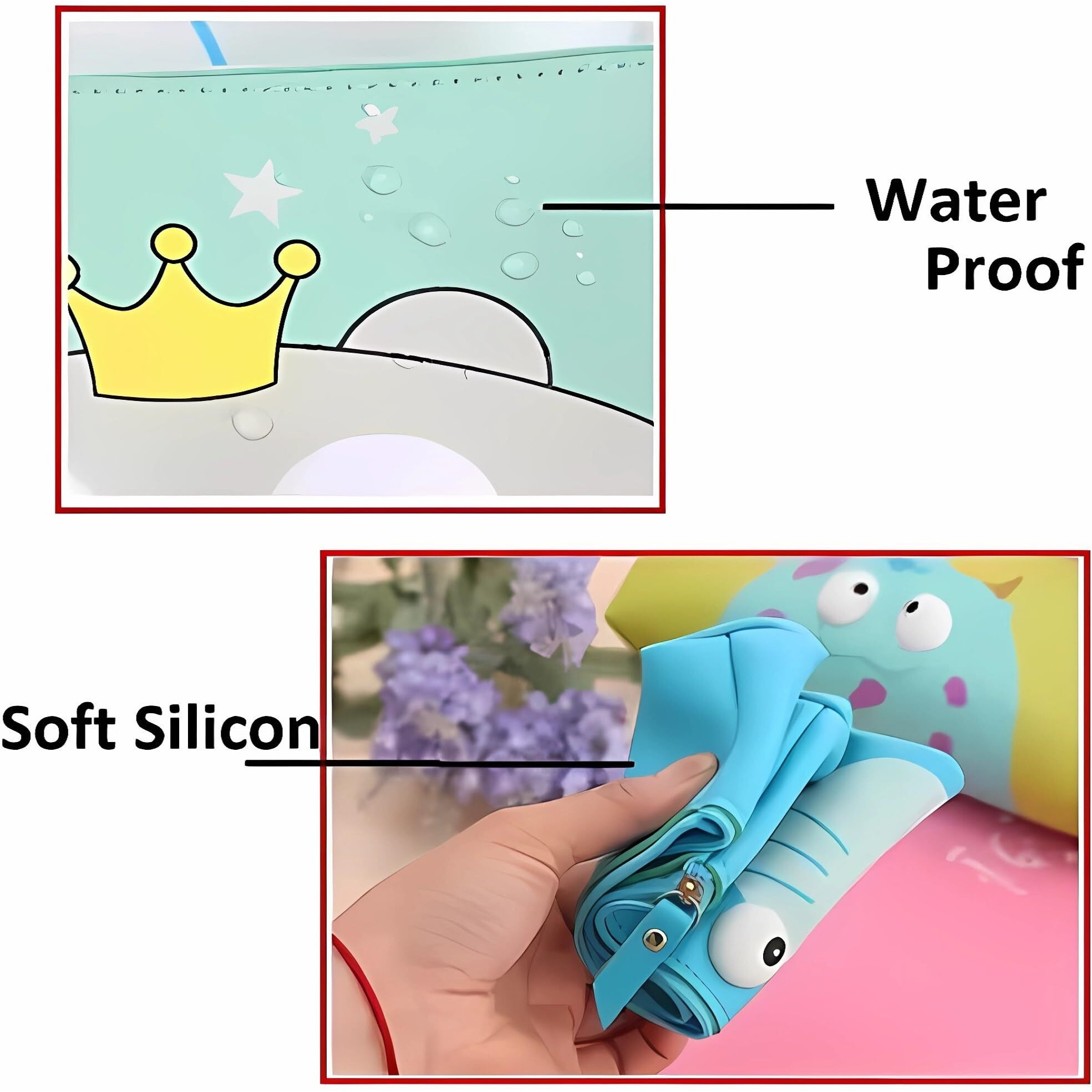 SILLYME 10 pcs Return Gifts Birthday Party for Kids - Soft Silicon School Pencil Pouch Stationary Case Box | Birthday Party Return Gift for Children - Birthday Return Gift for Kids Age 6-10 6-12