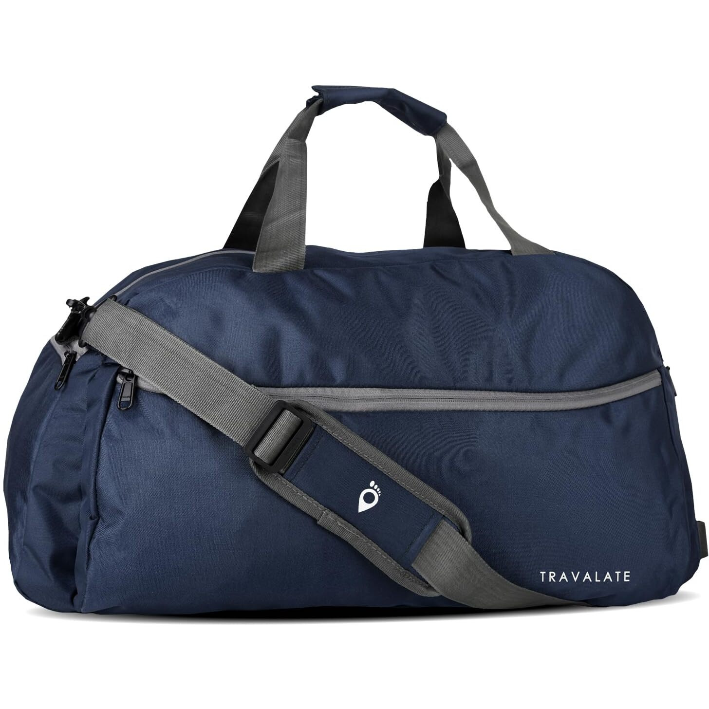 Travalate 45L Waterproof Polyester Duffle Bag, Ultra Light 20 Inch Travel Duffel Bag For Men & Women - Navy Blue (20 X 18 X 11 Inch)