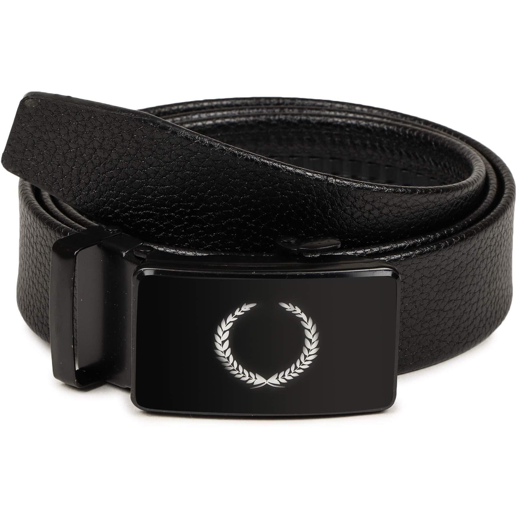 VOGARD Men s Vegan Leather Belt for Men | Formal & Casual | Autolock Buckle,Black | Fit all size upto 40 Inches Waist size (Black 09)