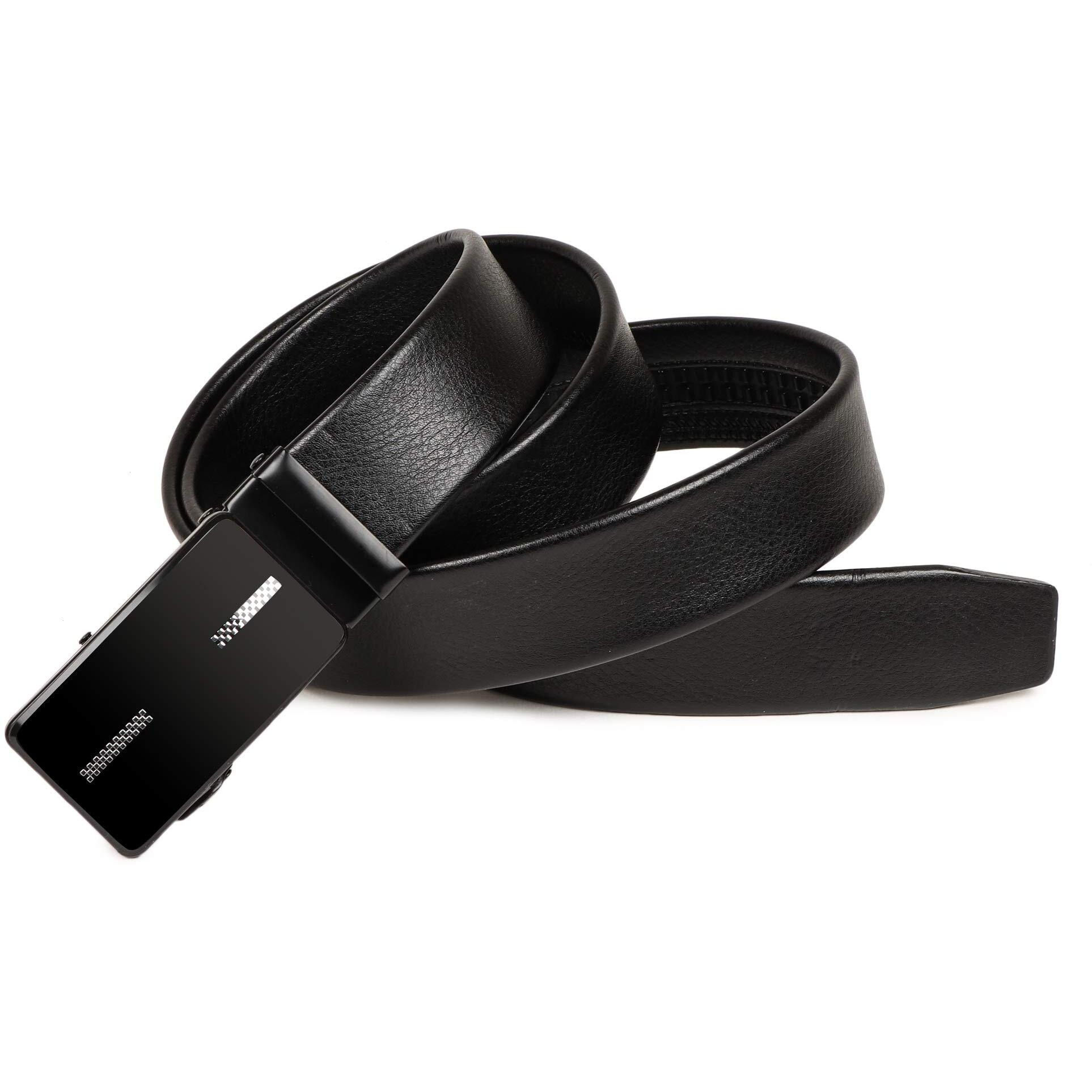 VOGARD Men s Vegan Leather Belt for Men | Formal & Casual | Autolock Buckle,Black | Fit all size upto 40 Inches Waist size (Black 15)