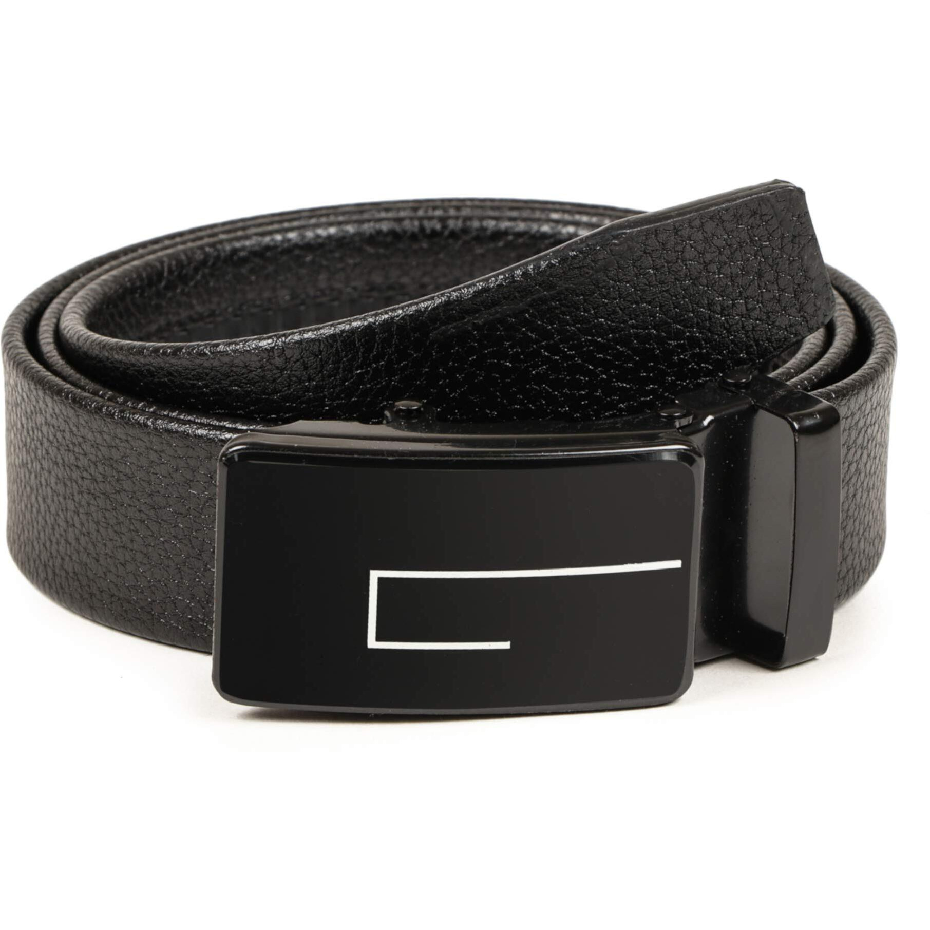 VOGARD Men s Vegan Leather Belt for Men | Formal & Casual | Autolock Buckle,Black | Fit all size upto 40 Inches Waist size (Black 03)