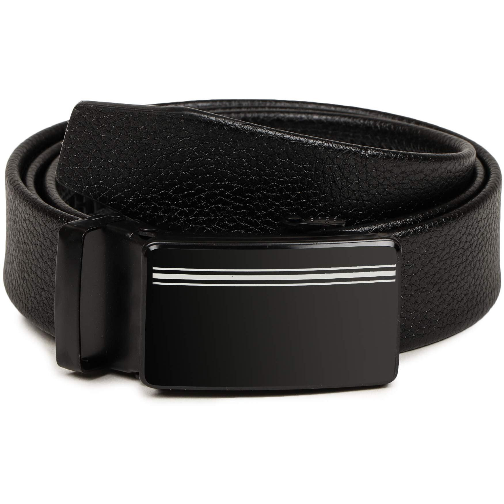 VOGARD Men s Vegan Leather Belt for Men | Formal & Casual | Autolock Buckle,Black | Fit all size upto 40 Inches Waist size (Black 12)