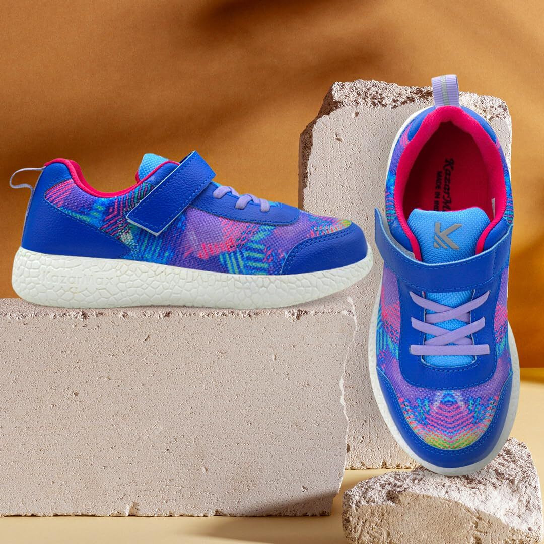 KazarMax Unisex-Child Blue & Pink Sports Shoes -11.5 Kids UK