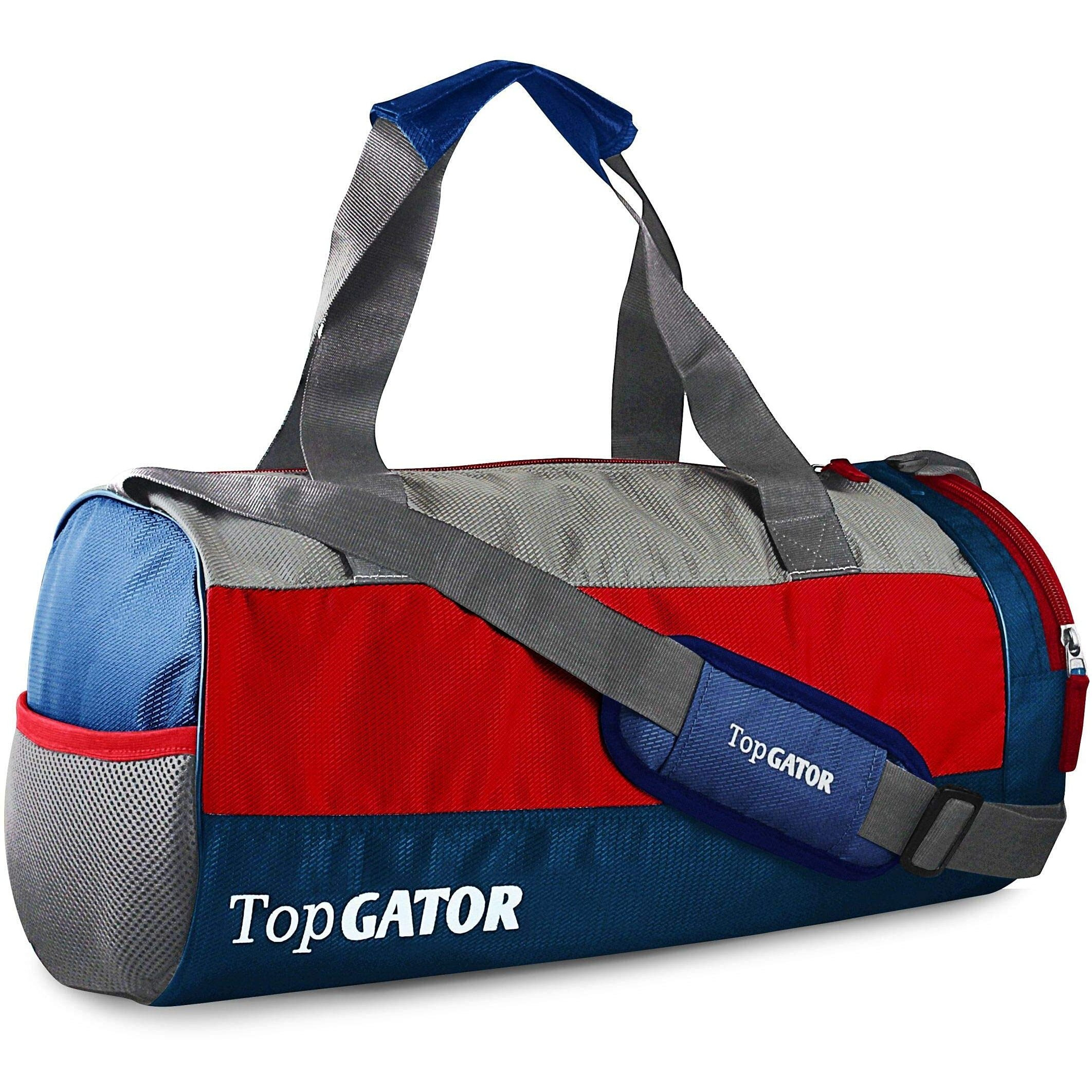 Topgator Polyester 10 inches Soft Gym Bag with Shoes Compartment - Multicolour