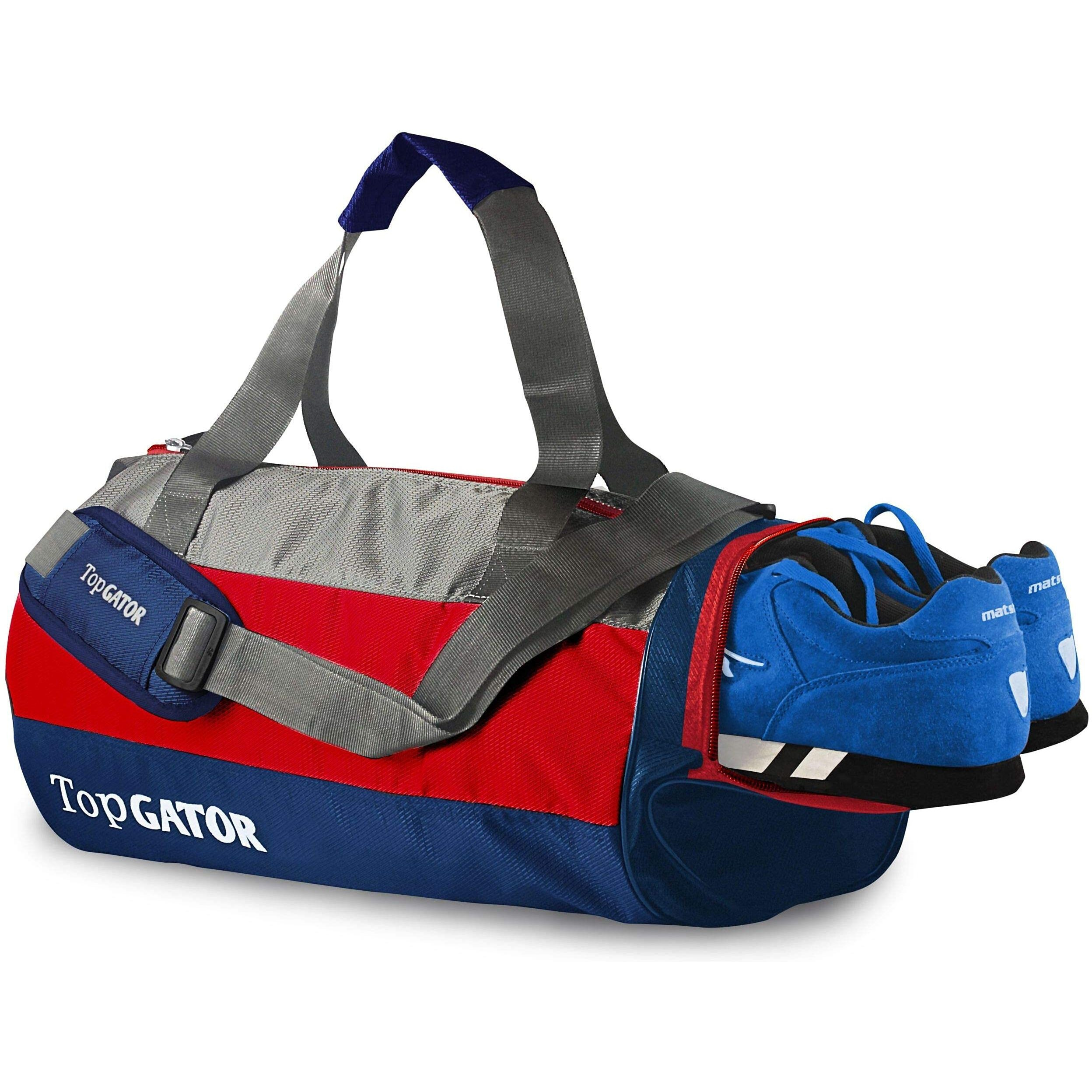 Topgator Polyester 10 inches Soft Gym Bag with Shoes Compartment - Multicolour