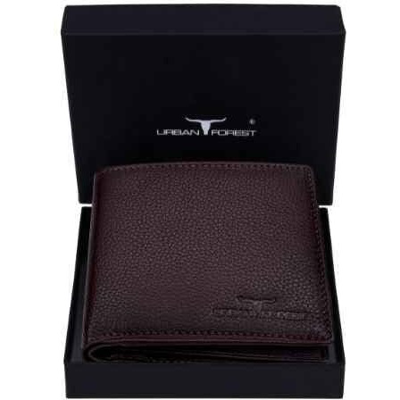 URBAN FOREST Carl Chocolate Brown Mens Leather Wallet for Men