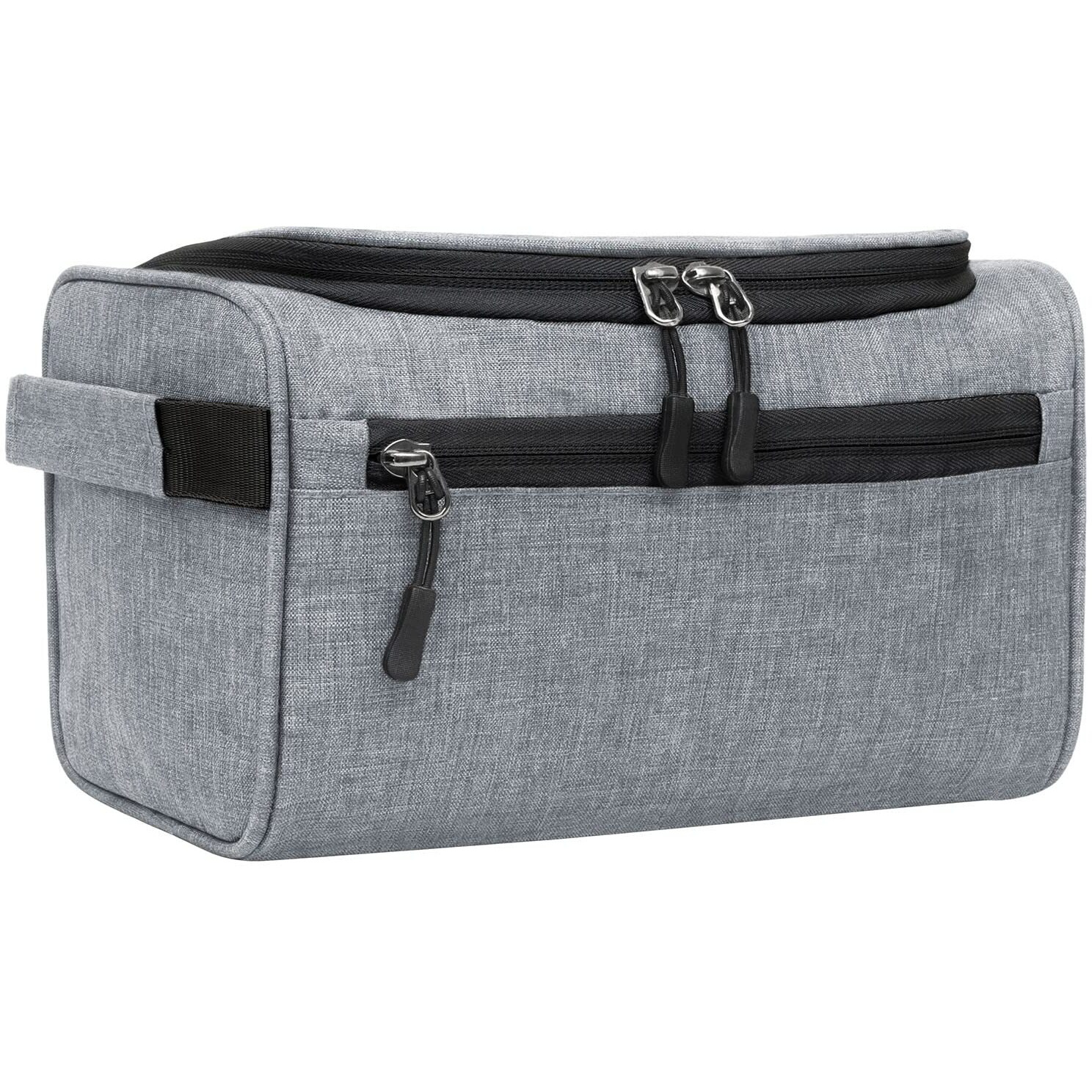 FATMUG 6 Cms Travel Toiletry Organizer Hanging Dopp Kit for Men, Cosmetics Pouch for Women -Light Grey