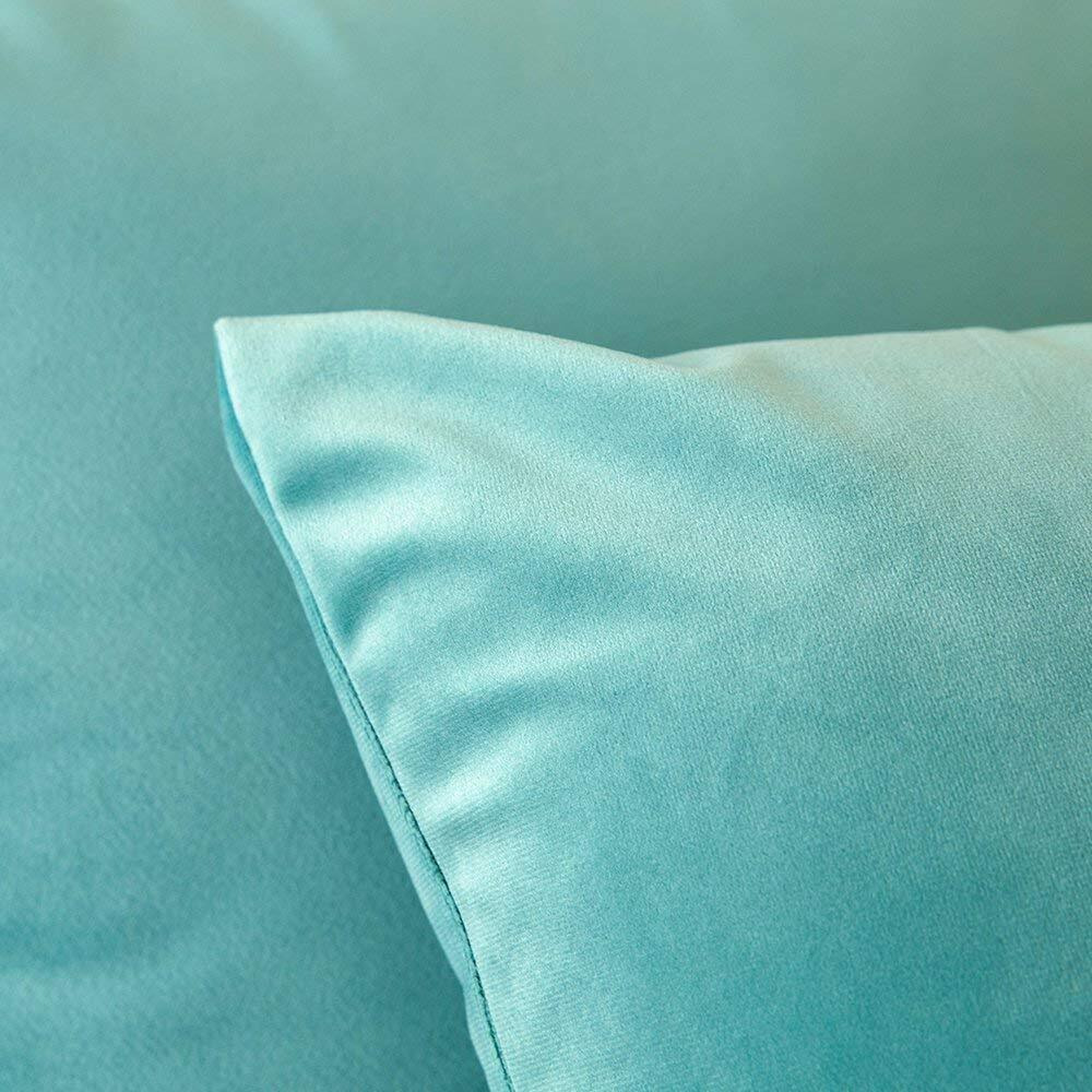 Khooti Velvet Cushion Cover, 28x28 (Teal Green)(Pack of 3)