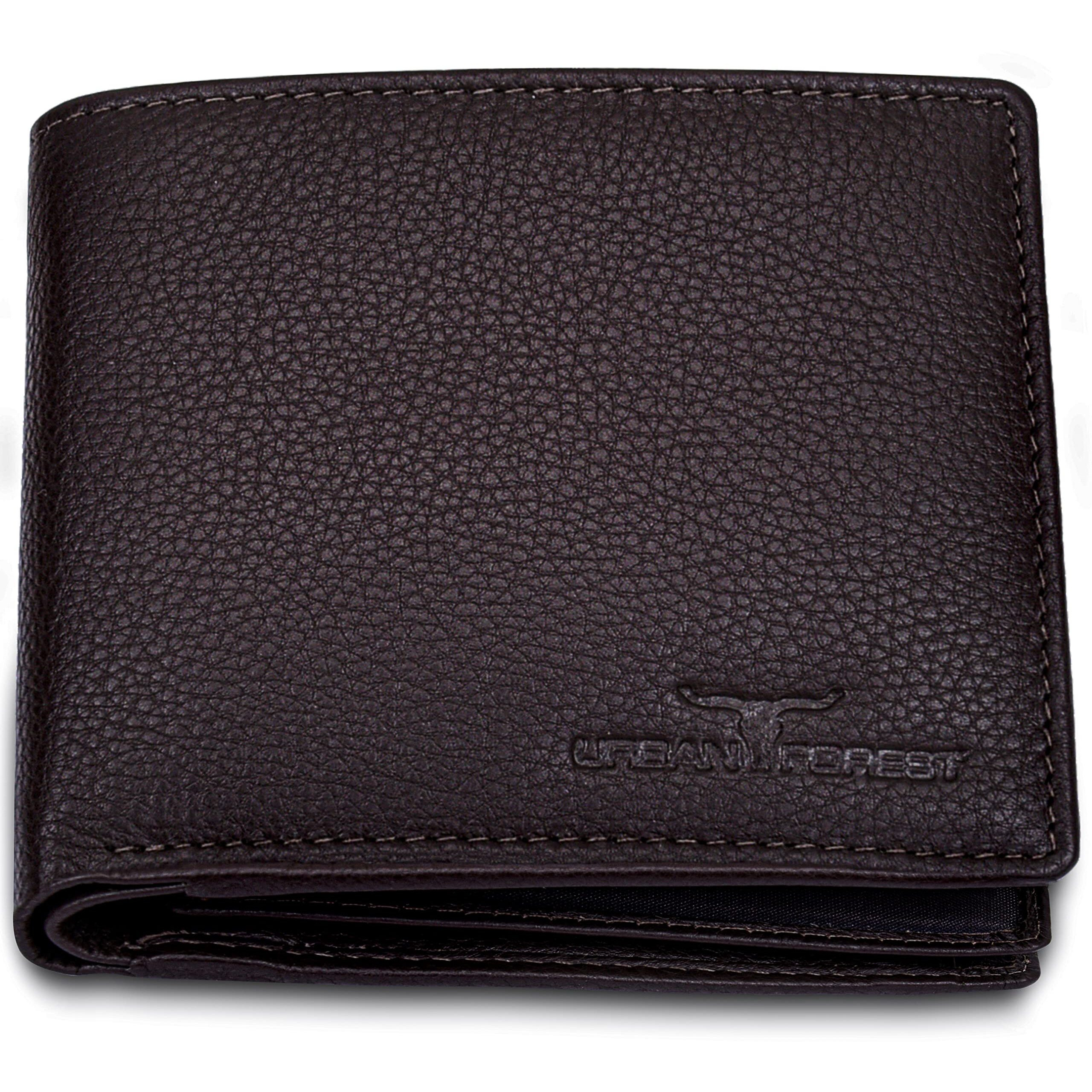 URBAN FOREST Weasley Brown Leather Wallet, Keyring & Pen Combo Gift Set for Men