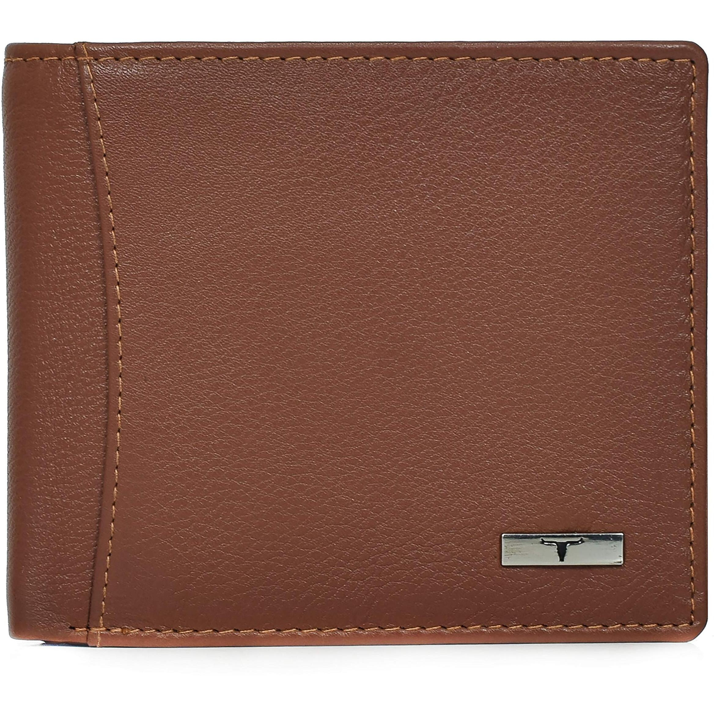 URBAN FOREST Brian Redwood Leather Wallet & Redwood Casual Textured Belt Combo Gift Set for Men