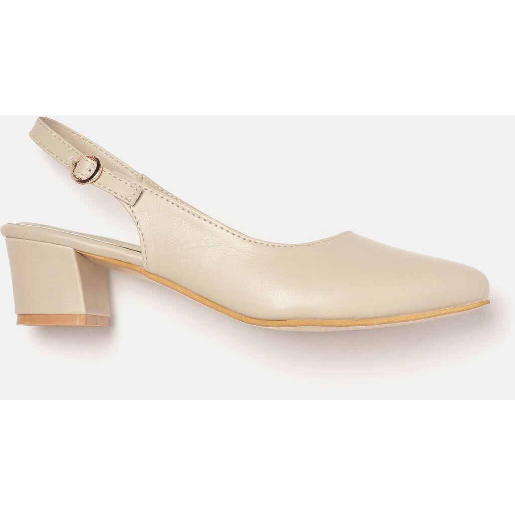 Marc Loire Women s Block Heel Pumps With Adjustable Ankle Strap, Cream, 5 Uk