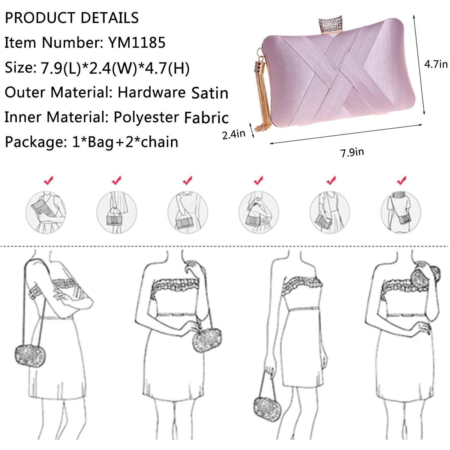 TOOBA Women s Beautiful Flower Box Clutch Bag | Detachable Chain Sling Strap| Ladies Purse Wallet