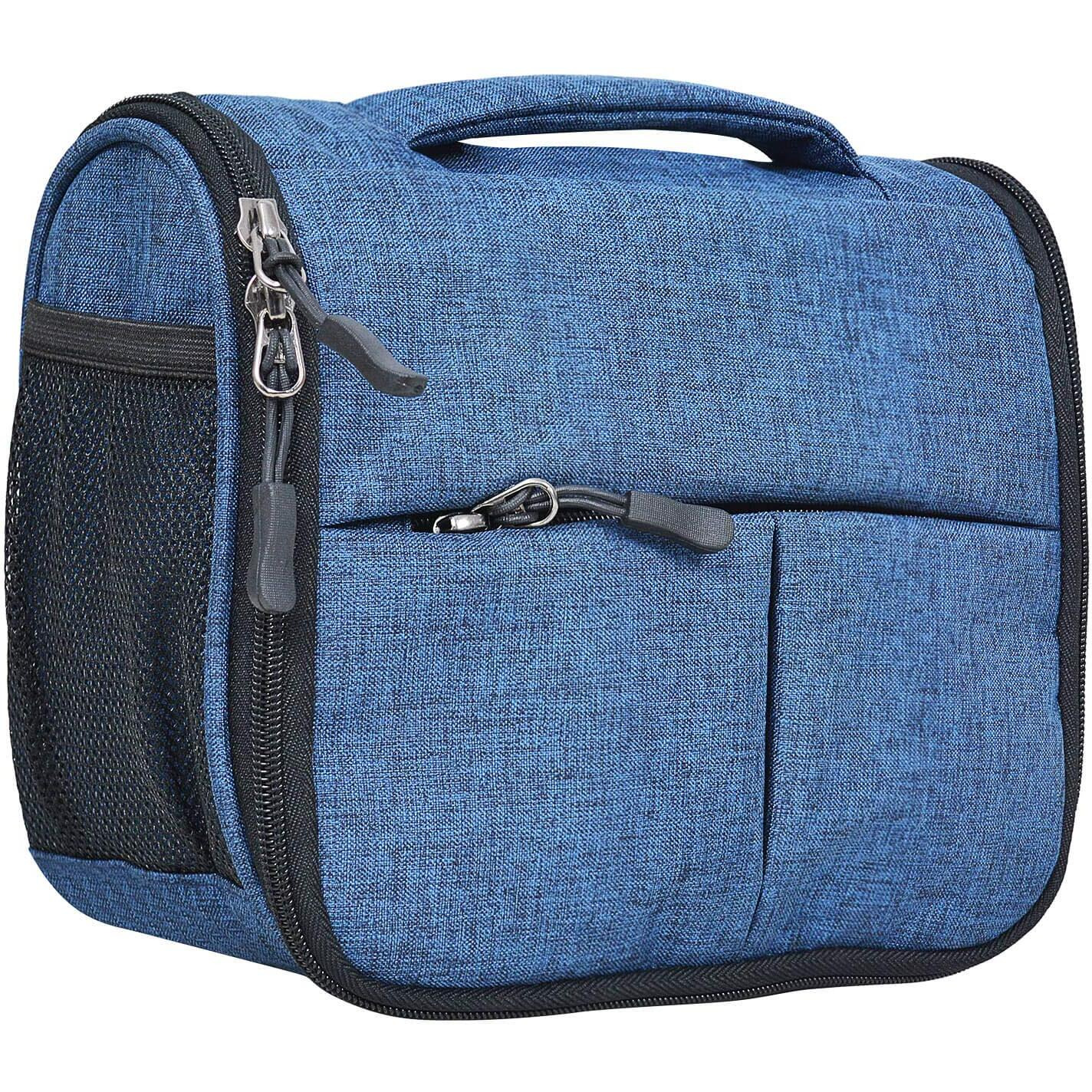 FATMUG Travel Toiletry Kit Organizer Bag Hanging Dopp Kit For Men - Cosmetics Pouch For Women - Navy - 10 Cm, M