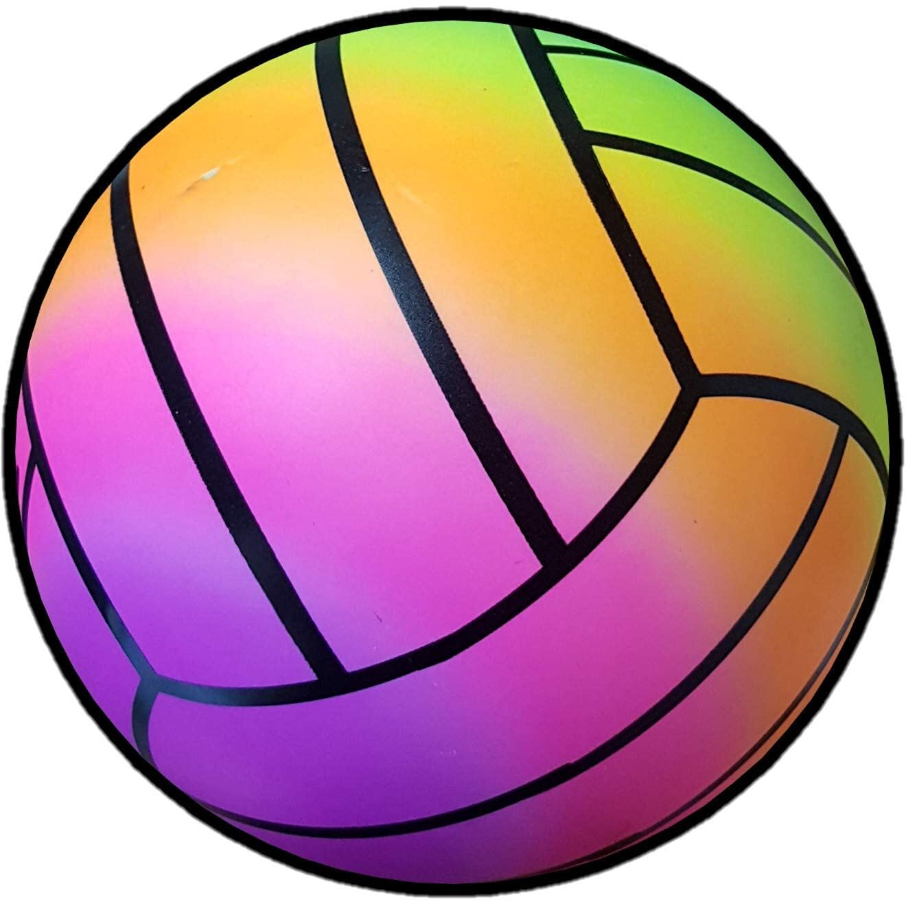 Jupiter Industries Crystal Designer Inflatable Vinyl Handball/Pvc/Swimming/Pool/Garden Perfect For Children With Inflating Pin|Size  22Cm(9 Inches)|Multi Color