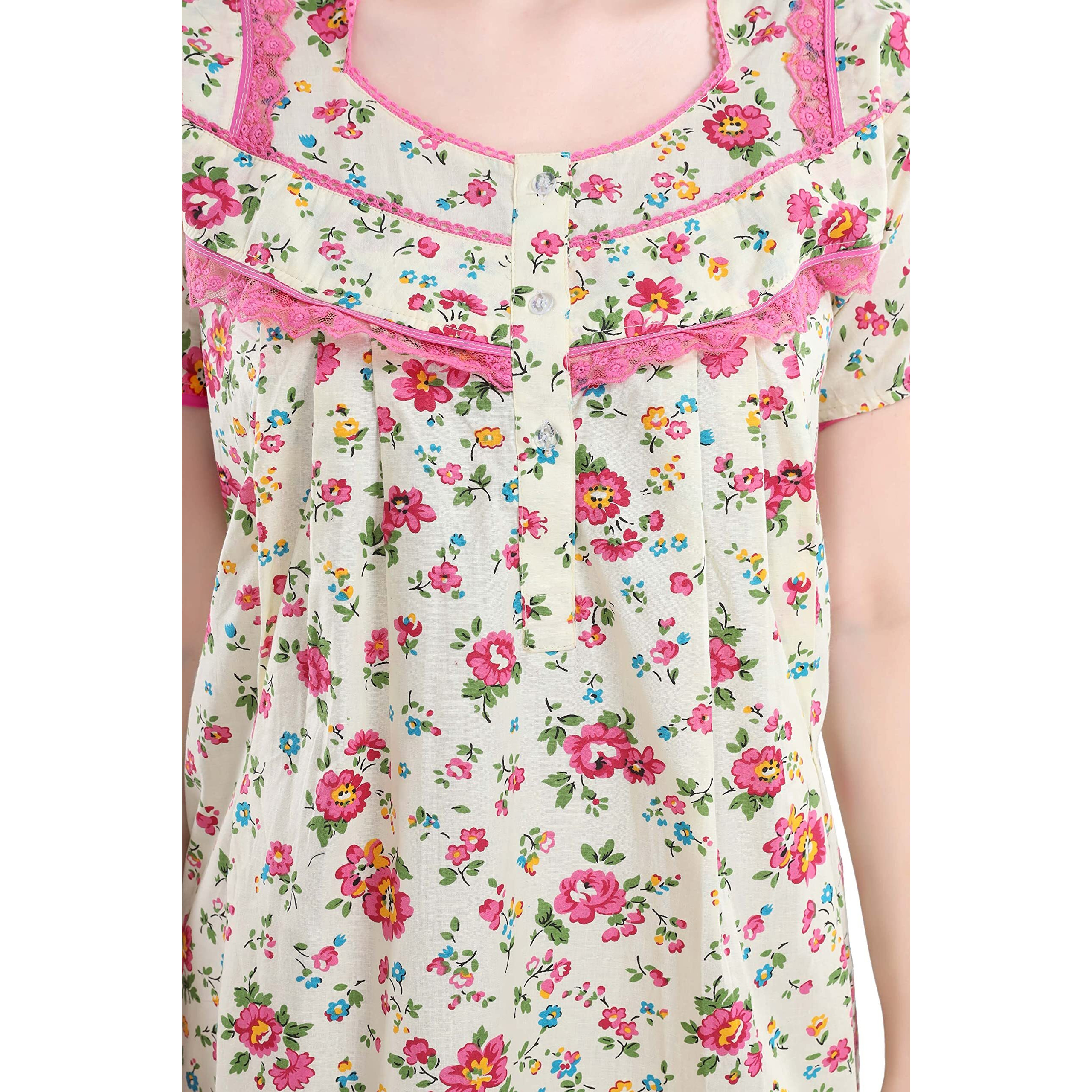 Soulemo Women Cotton Ruby Maxi Nighty 499Sm (Size - M)