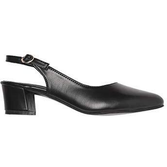 Marc Loire Women s Block Heel Pumps With Adjustable Ankle Strap, 6 Uk, Black