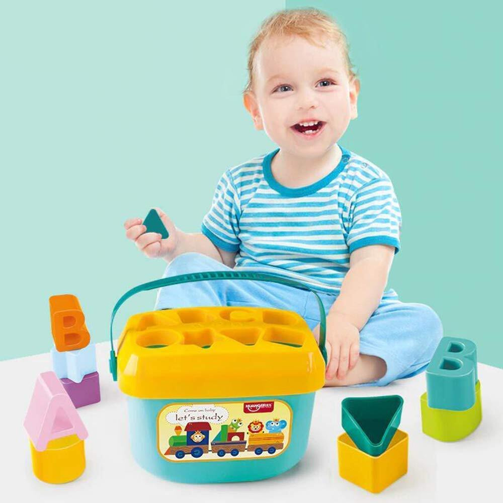 Toyshine Baby s First Shape Sorting Blocks Learning- Educational Activity Toys with 16 Building Blocks - Multicolor (16 Pieces)