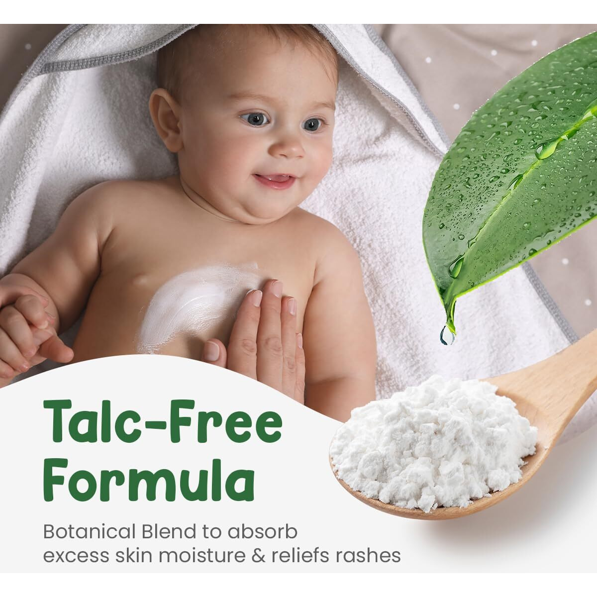 Mother Sparsh Plant Powered Talc Free Dusting Powder For Babies- 100g X 3 | With Corn Starch & Oat Powder