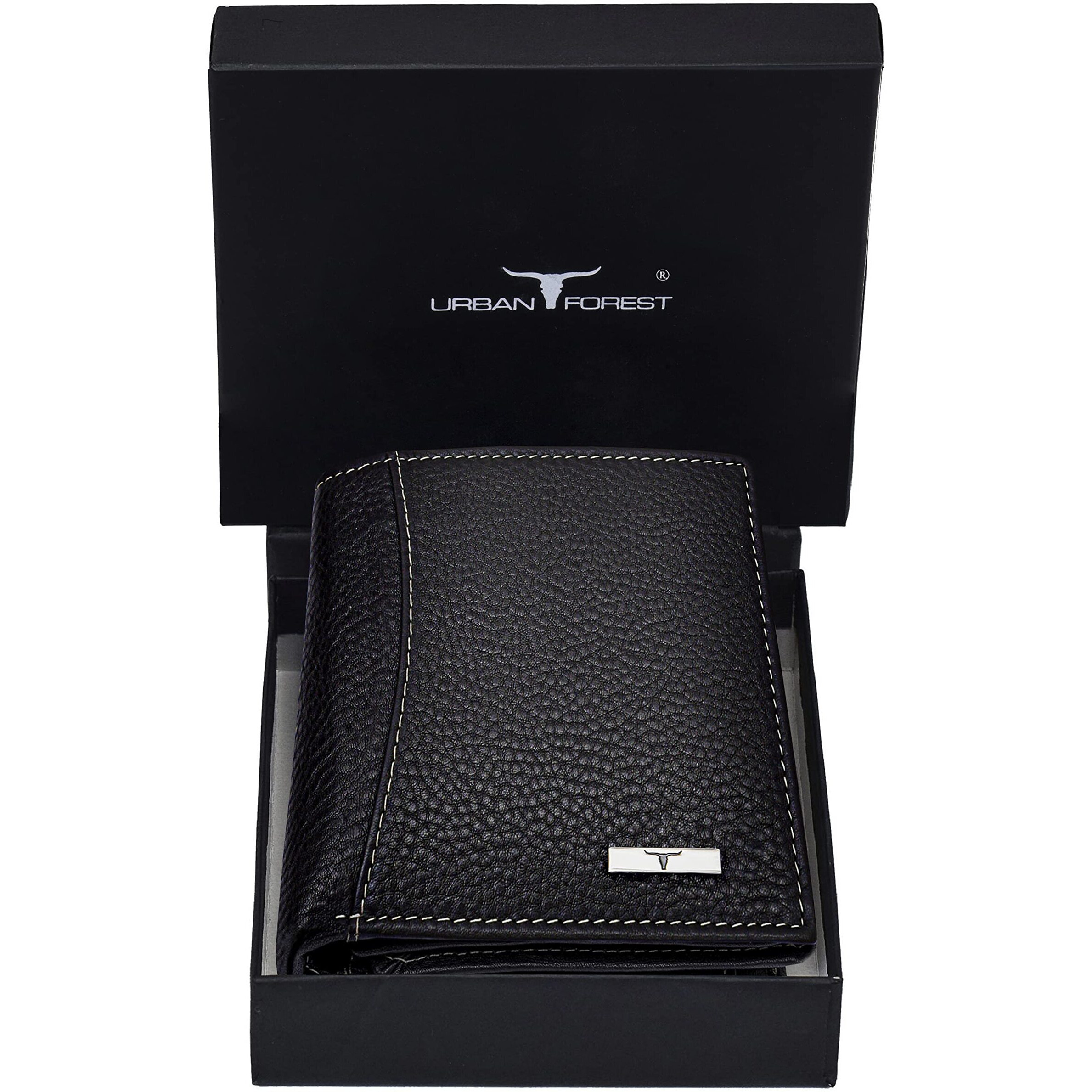 URBAN FOREST Orlando Men s Black Leather Wallet