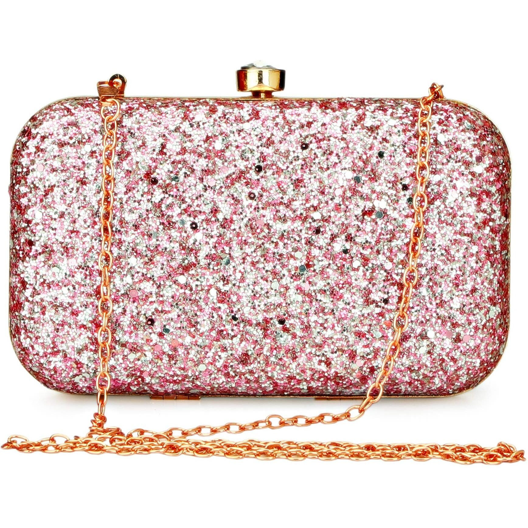 TOOBA Women s Grapes Work Box Clutch Glittering Light Purple