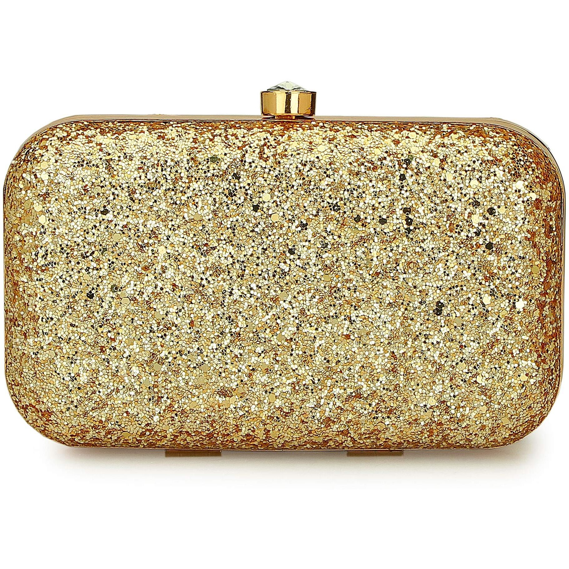 TOOBA Women s Handcrafted Beautiful Bling Box Clutch Bag Rose Gold