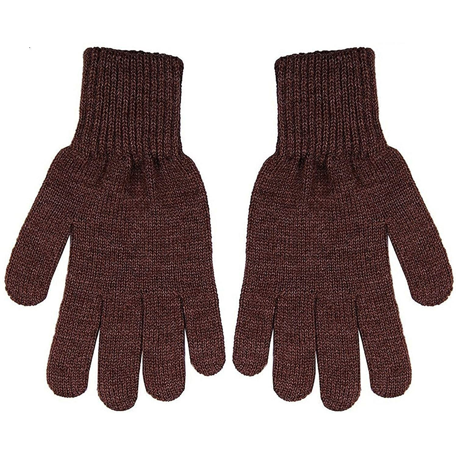 DIGITAL SHOPEE Winter Warm Men & Women Woolen Knitted Hand Gloves Free Size- (Blue)