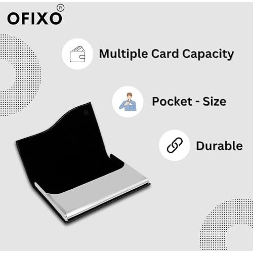 OFIXO New Metal Wallet Men Women Stainless Steel Business Card Case Travel Credit Card Package Card Holder (OFX-1190)
