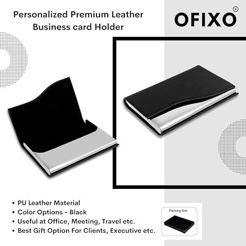 OFIXO New Metal Wallet Men Women Stainless Steel Business Card Case Travel Credit Card Package Card Holder (OFX-1190)