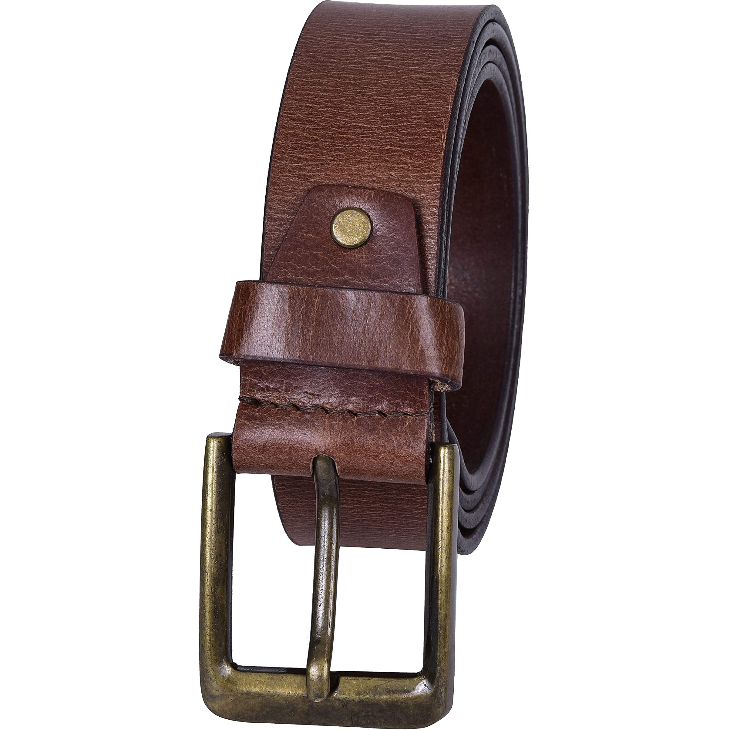 URBAN FOREST Casual Tan Textured Leather Belt for Men - 8022
