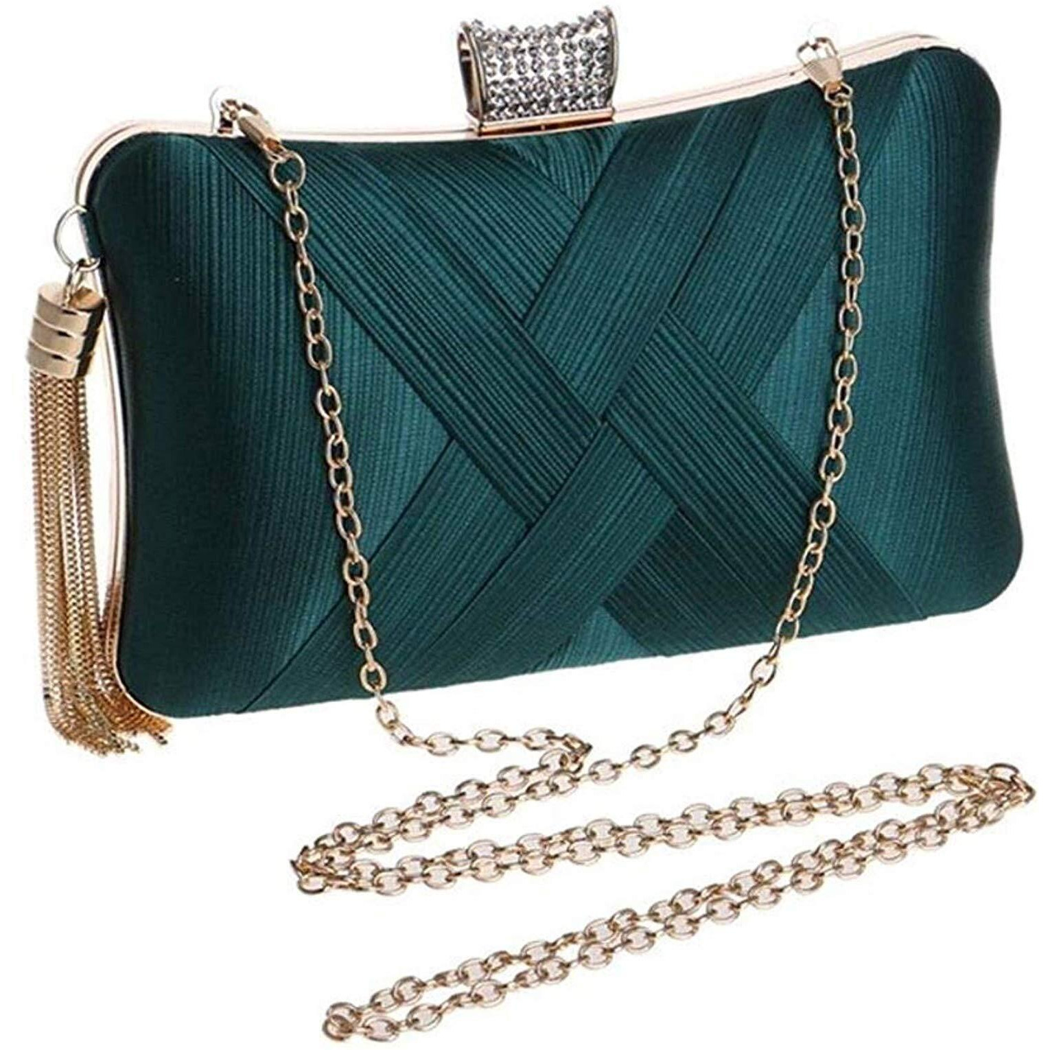 TOOBA Women s Beautiful Flower Box Clutch Bag | Detachable Chain Sling Strap| Ladies Purse Wallet