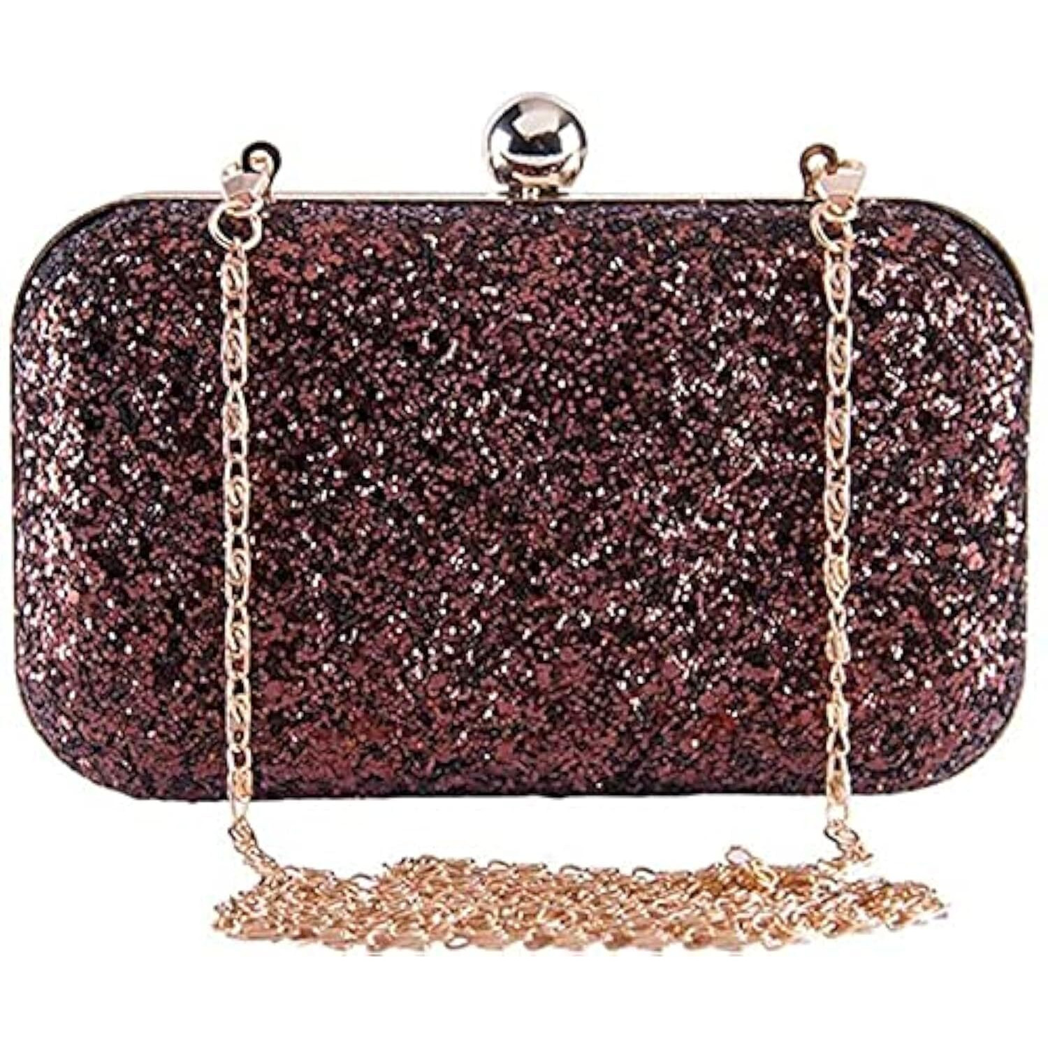 TOOBA Women Handicraft Hand Embroidered Box Clutch Bag Purse For Bridal, Casual, Party, Wedding (Copper)