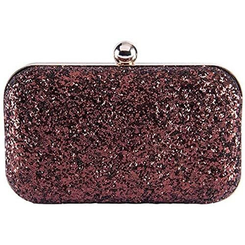 TOOBA Women Handicraft Hand Embroidered Box Clutch Bag Purse For Bridal, Casual, Party, Wedding (Copper)