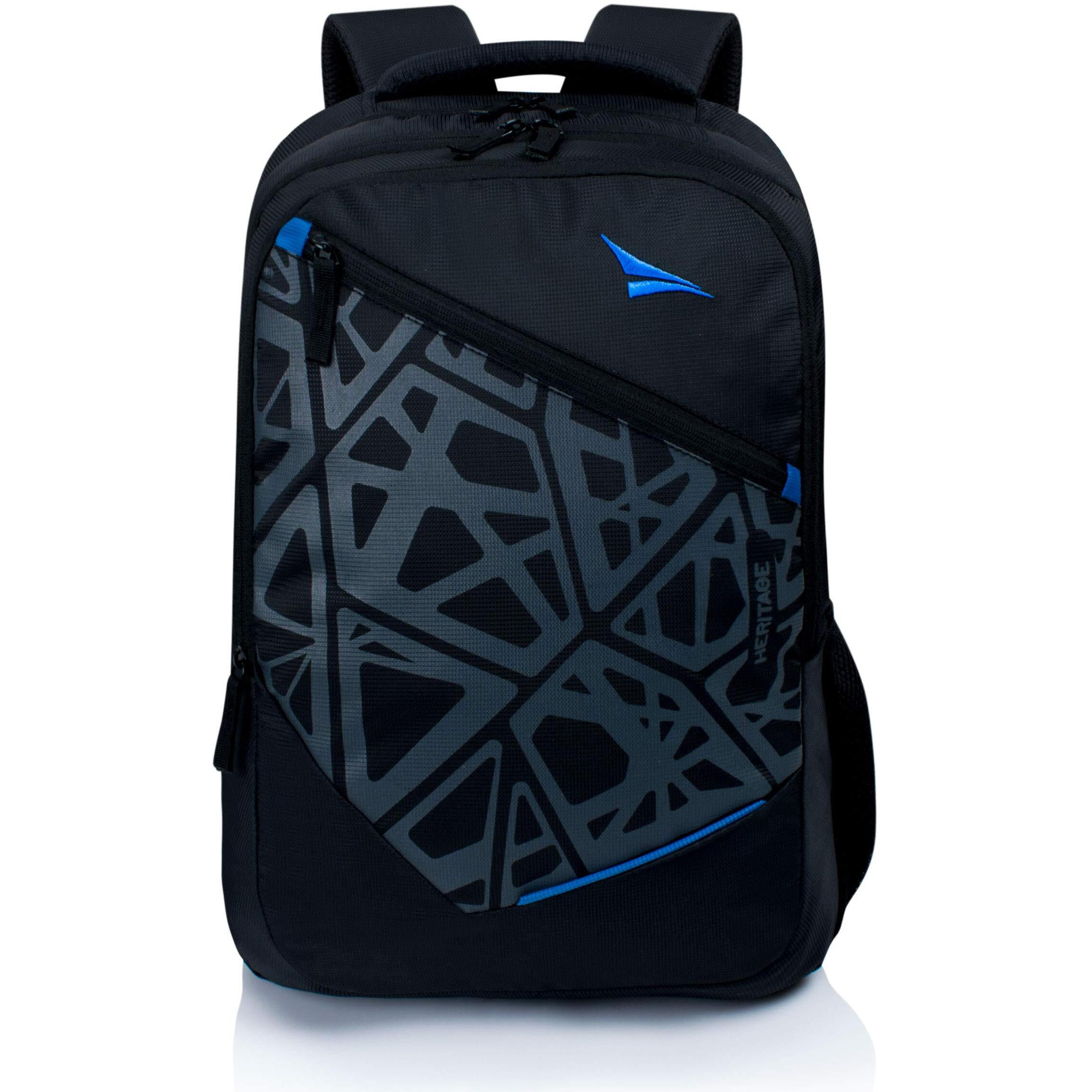 Lunar s Heritage 37L Casual School bag for boys | Water Resistant laptop backpack for men | 3 Compartment college bag for girls | Bags for women college stylish | College bag
