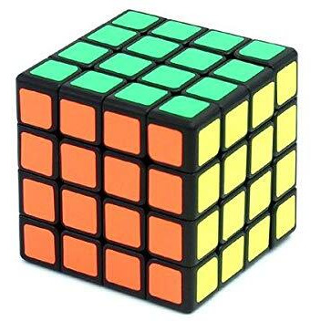 Cubelelo MFJS MeiLong 4x4 Black Puzzle Speed Cube for Kids & Adults Magic Speedy Stress Buster Brainstorming Puzzles Cube (Multicolor)