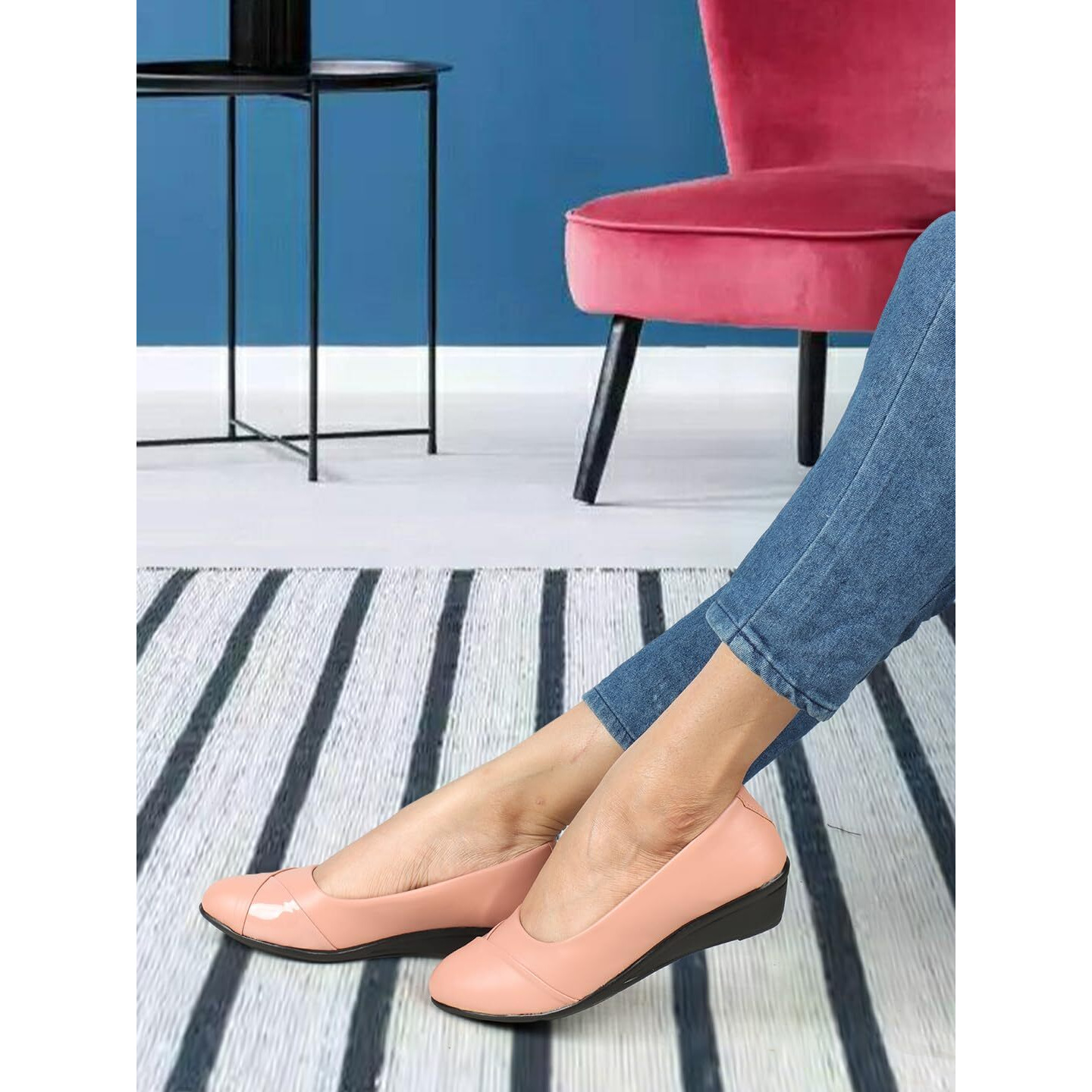Denill Latest Collection Comfortable and Fashionable Bellies for Womens and Girls (Peach Numeric_5)